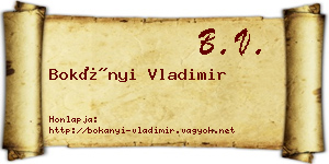 Bokányi Vladimir névjegykártya